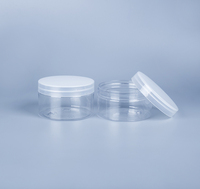 Pot en plastique PET transparent vide de 4 oz, 8 oz, 16 oz en vrac avec couvercle à vis noir/blanc, qualité alimentaire, pour bonbons et gommes