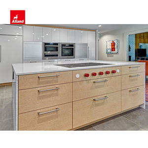 Gabinete de cocina chino <span class=keywords><strong>Manhattan</strong></span> Frame-Less Market Trend Grand por Light EV Oak Laminate Melamine High Gloss Lacquer Slab Panel - Product Image 4