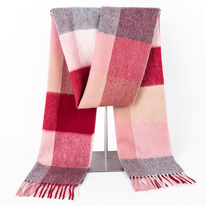 Luxury <strong>100</strong>% Pure Cashmere <strong>Shawl</strong>/Scarf Winter Women's Man Warm Plaid Checkque Pashmina <strong>Wool</strong> Scarf - Product Image 2