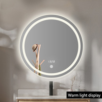 LED Illuminated Makeup Round Floor Smart Mirror, Simple
