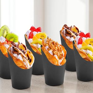 Emballage alimentaire jetable pour gaufres à emporter, boîte à crêpes en papier, porte-cône en papier - Product Image 3