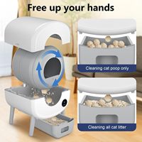 Bac à litière automatique pour chat contrôlé par application intelligente, toilette électronique autonettoyante pour animaux de compagnie, fonction de nettoyage facile, fournitures pour litière de chat