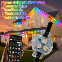 Éclairage de Noël extérieur permanent adressable RGBW 30 mm DC 12V 24V 36V, étanche IP68, points lumineux intelligents à pixels