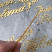 Décoration de table de fête avec miroir cartes de place en acrylique découpées au laser personnalisables signes de nom en acrylique mariage