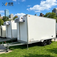 Remorque frigorifique à double essieu, remorque mobile pour chambre froide, remorque pour la restauration et le transport alimentaire