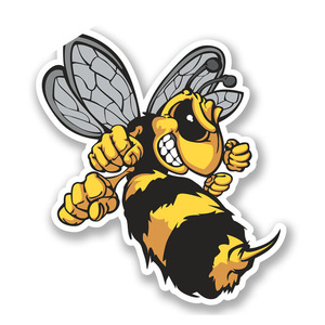 Autocollants de <span class=keywords><strong>casque</strong></span> de course automobile TCYATO de haute qualité, motif abeille de dessin animé, autocollants imperméables pour ordinateur portable et casques - Product Image 2