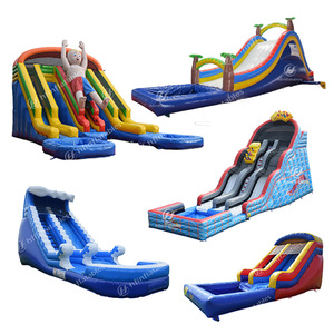 Toboggans gonflables commerciaux pour parc aquatique, double toboggan pour enfants de 24 pieds, à vendre - Product Image 2