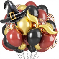 Ballons en aluminium durables en forme de S de 12 pouces, noir, bordeaux, marron, or, pour les fêtes de naissance et les anniversaires