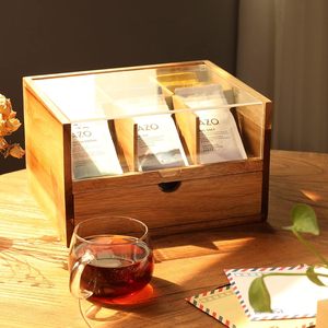 Custom <b>Rectangle</b> Tea Storage Box with Wooden Tea Gift Box for Storage Genre Storage Boxes & <b>Bins</b> - Product Image 2