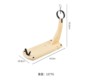 Support de cuisine en bois à un seul niveau, portable et robuste, pour le séchage et la découpe des saucisses, et la présentation des aliments - Product Image 2