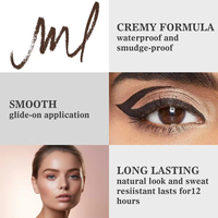Crayons Eyeliner Gel Imperméables Personnalisables avec Logo OEM, Vente en Gros, Cosmétiques Véganes, Crayon Gel Eyeliner et Sourcils, Meilleures Ventes