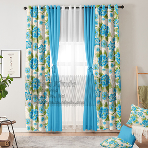 Collection de 10 rideaux modernes avec taies d'oreiller assorties pour la décoration intérieure des fenêtres de chambre - Product Image 2