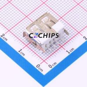 10.0 180°ZCJB USB Connector Through hole Component (THT) Connector Type-A USB 2.0 Female Through Hole - Product Image 2