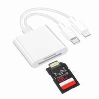 Micro adaptador OTG multifunción universal 2 en 1 USB tipo C a USB 3,0 TF SD lector de tarjetas de disco Flash para teléfono Android portátil