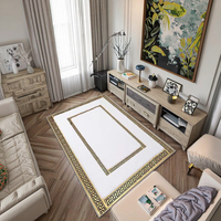 Tapis moelleux en fausse peau de mouton moderne et doux Tapis en peluche en fausse fourrure à cheveux longs Chambre à coucher Chevet Décoration intérieure Tapis de sol en polyester