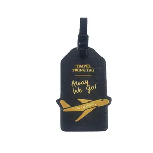 Customized Promotional Travel Swing Tag Wholesale Imitation Leather Luggage Tag for Business Gifts