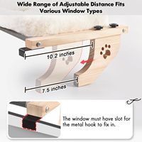 Perchoir de fenêtre pour chat, hamac robuste, siège de fenêtre réglable, lit pour chat, lit pour animaux de compagnie d'intérieur, canapé en bois pour chats, petits animaux