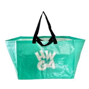Custom Logo Insulated PP Woven Tote <b>Bag</b> Shoulder Strap Eco-Friendly <b>Material</b> Large Capacity Reusable Shopping <b>Bag</b> for - Product Image 1