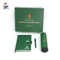 Coffret Cadeau Luxe pour Hommes d'Affaires 5-en-1 avec Couverture Rigide et Reliure Spirale pour Cadeaux Promotionnels Incluant Sac, Boîte, Carnet, Stylo et Bouteille