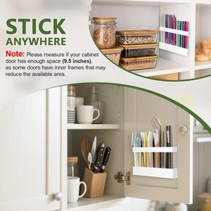 Ultra Sticky Reusable Tumbler Organizer <strong>Small</strong> Kitchen Container Acrylic Straw Holder Cabinet Door Wall Mounted <strong>Cupboard</strong> <strong>Storage</strong> - Product Image 5