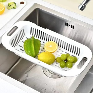 Durable Retractable Sink Drain Rack <b>Plastic</b> Dish Chopsticks Rack Household Kitchen Vegetable Storage Rack Drain <b>Basket</b> - Product Image 6