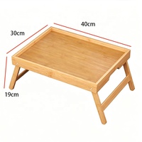 Table de lit pliable naturelle et économique pour les repas et les collations