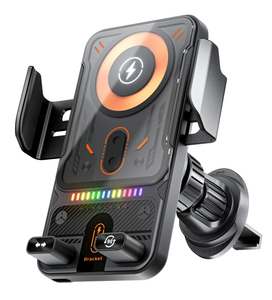 Nhanh Chóng Sạc Đứng Không Dây Car Charger Auto-Kẹp Điện Thoại Di Động Chủ Cảm Biến Thông Minh 15W Có Thể Điều Chỉnh Chiều Cao LED Logo - Product Image 1