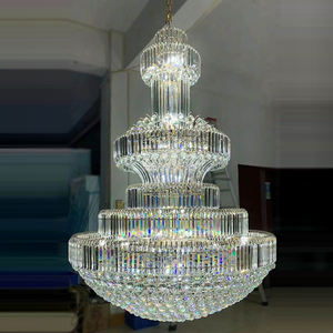 Candelabro de cristal Imperio de estilo europeo clásico grande para vestíbulo de hotel - Product Image 1