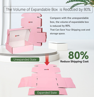 Boîte d'expédition en carton ondulé personnalisée avec impression de logo, emballage pliable en papier kraft