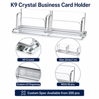 Porte-stylo en cristal K9 personnalisé Honor of Crystal, cadeau pour la Journée des enseignants, décoration de bureau, fournitures de bureau, trophée de bureau, porte-stylo