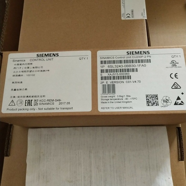 A Brand New Control Unit 6sl3243-0bb30-1fa0 Plc