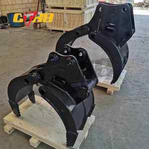 Penjualan Panas Q345B Excavator <span class=keywords><strong>Grab</strong></span> Single Cylinder Fixed Adapter Wood Grapple - Product Image 6