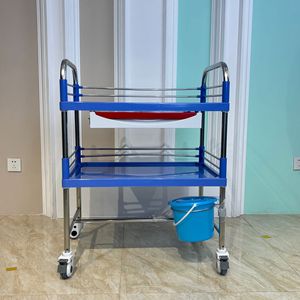 Carrito de Enfermería Yonghui 72x46x95.5cm, Carro Médico de 2 Niveles con Ruedas Silenciosas para Uso Hospitalario - Product Image 1