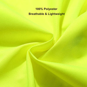 Hi VIS 100% Polyester vải dệt kim phản quang an toàn xây dựng làm việc Áo khoác cho nam giới biểu tượng tùy chỉnh quần áo phản quang - Product Image 4