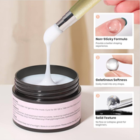 Gel de construction solide non collant pour sculpture 3D des ongles, gel UV LED non collant pour moulage, pour l'art floral des ongles, salon et DIY