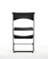 Chaise de bureau pliable en plastique PP transparent de style minimaliste moderne avec cadre en métal pour la maison, le bureau et le salon
