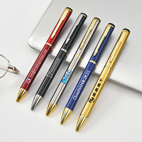 Kustom 1.0mm pulpen logam Gel pena berputar inti alat tulis kreatif alat iklan untuk pencetakan Logo