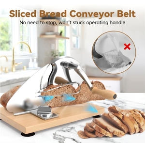Trancheuse à pain en acier inoxydable, coupe-pâtisserie métallique, résistante au lave-vaisselle, outil de cuisson pour pain au levain fait maison, emballée, compatible lave-vaisselle - Product Image 2