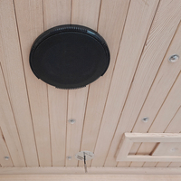 Sauna infrarouge lointain d'intérieur à spectre complet, cabine de sauna sèche en cèdre rouge et cèdre d'Hemlock, design moderne pour appartement, 220V, 1 personne