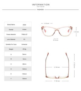 Dernières montures de lunettes anti-lumière bleue pour femmes, style papillon, motif géométrique, usage quotidien, livraison rapide, modèle 2029 - Product Image 5