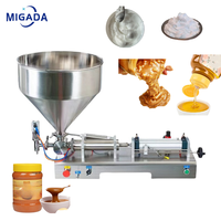 Machine de remplissage semi-automatique de bureau pour parfums, huiles d'olive, bouteilles en plastique, pots cosmétiques et pâtes