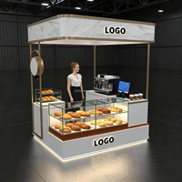 Comptoirs de présentation de café de magasin de thé au lait de conception de barre de dessert commerciale personnalisée populaire populaire personnalisée machine et kiosque de thé de Bable