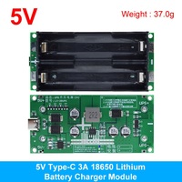 TZT Type-C 15W 3A 18650 Module de chargeur de batterie au Lithium DC-DC Booster Charge rapide UPS Alimentation/Convertisseur 5V 9V 12V