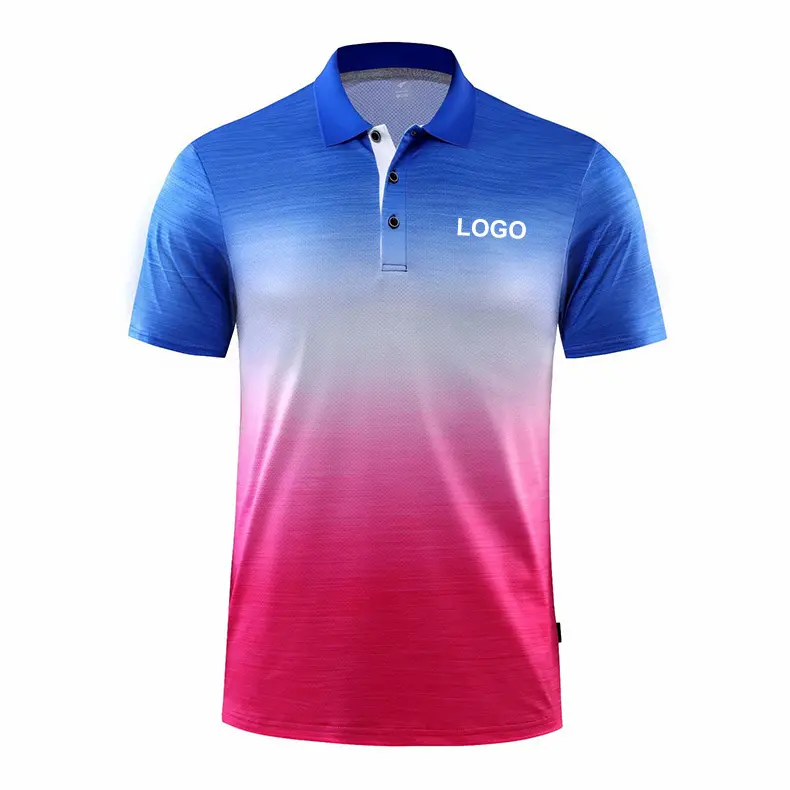 Kaus Polo Pasangan Uniseks, Kaus Polo Badminton Sublimasi 100% Poliester, Kaus Polo Olahraga Lari Kustom