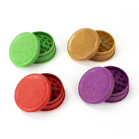Broyeur manuel de luxe en fibres biodégradables avec logo OEM pour accessoires, broyeur d'herbes, machine à déchiqueter, fumée