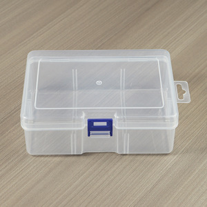 Plastic Storage <b>Box</b> Six Compartment Rectangular Covered Jewelry Toy Parts Desktop Cable Organizer Transparent With Lid - Product Image 4