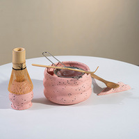 Ensemble de bols à matcha en céramique japonais, ensemble de fouets à matcha en céramique 100 brins avec logo, fouet à matcha personnalisé