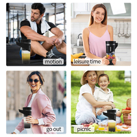 Draagbare Juicer Blender Usb Oplaadbare Mini Smoothie Mixer Fles Met Siliconen Handvat Reizen Shaker Cup