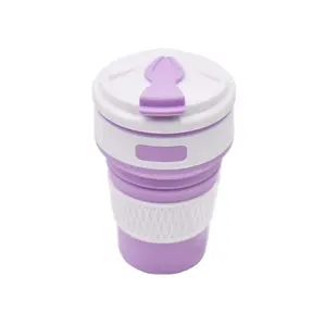 Hot Folding Silicone Cup Portable Silicone Telescopic Drinking Collapsible Coffee Cup Multi-function Foldable Silica Mug Travel