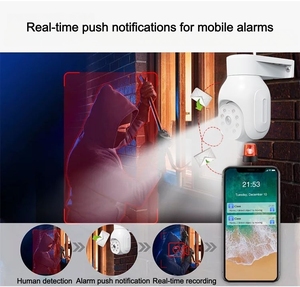 Caméra de sécurité WiFi EseeCloud 4K avec vision nocturne PTZ 3MP/5MP/8MP, détection de mouvement, capteur CMOS pour usage domestique et extérieur - Product Image 2